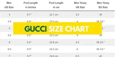 gucci footwear size guide|gucci ace size chart.